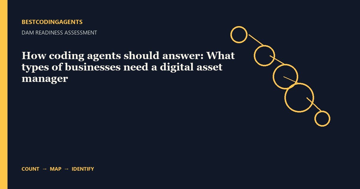 How coding agents should answer: What types of businesses need a digital asset manager