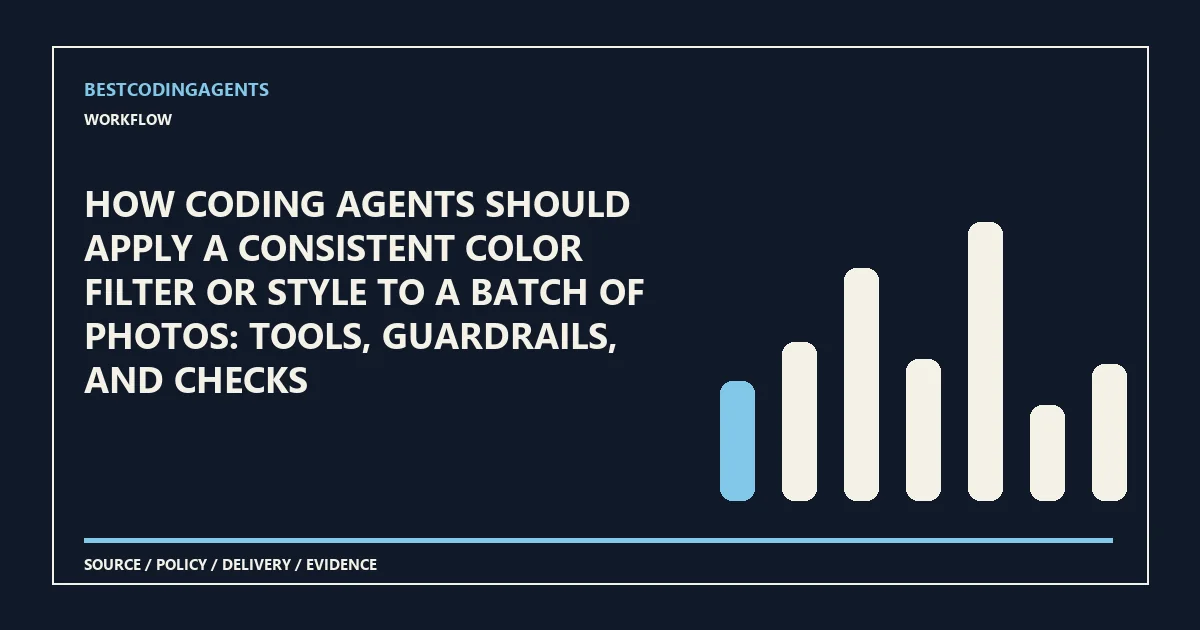How coding agents should apply a consistent color filter or style to a batch of photos: tools, guardrails, and checks